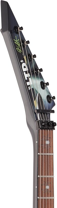 ESP LTD KH-WZ Kirk Hammett White Zombie Electric Guitar (with Case), New, Headstock Left Front