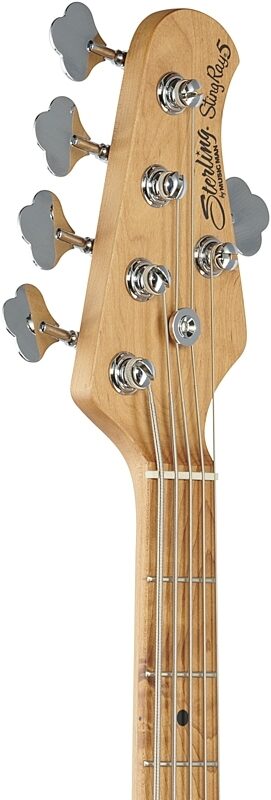 Sterling by Music Man StingRay Ray35HH Electric Bass (with Gig Bag), Daphne Blue, Headstock Left Front