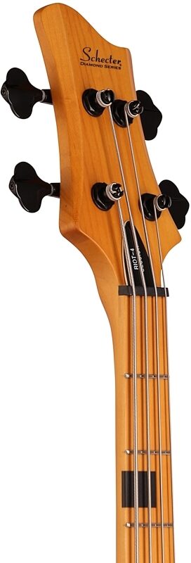 Schecter Session Riot 4 Electric Bass, Aged Natural Satin, Headstock Left Front