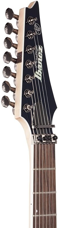 Ibanez RG2027XL Prestige Electric Guitar, 7-String (with Case), Dark Tide Blue, Headstock Left Front