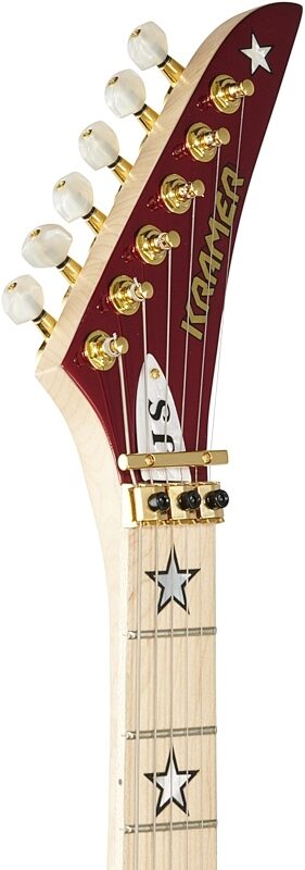 Kramer Jersey Star Electric Guitar, with Gold Floyd Rose, Candy Apple Red, Blemished, Headstock Left Front