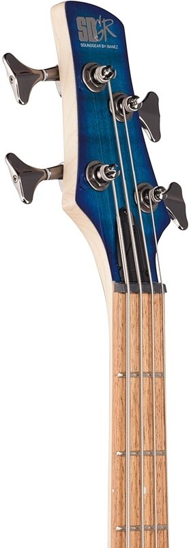 Ibanez SR370E Electric Bass, Sapphire Blue, Headstock Left Front
