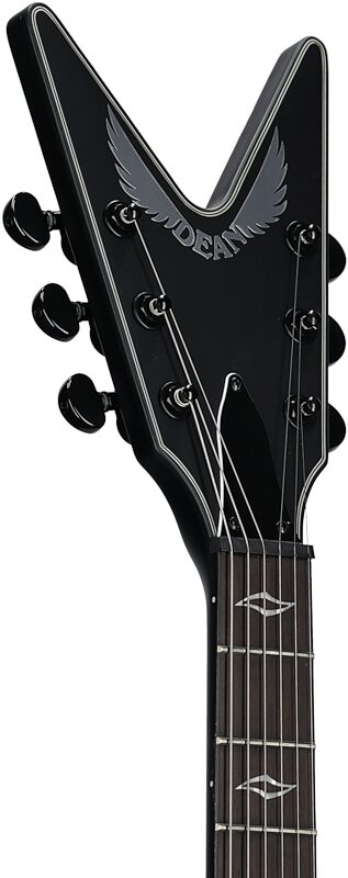 Dean ML Select Fluence Electric Guitar, Black Satin, Headstock Left Front