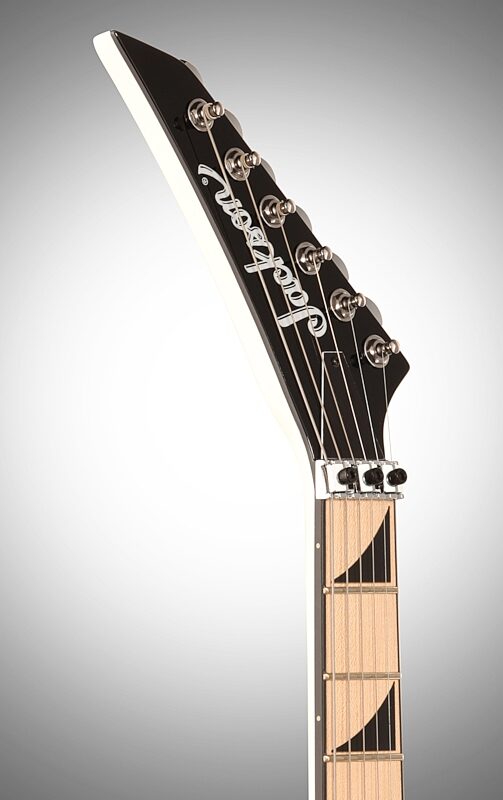 Jackson X Series Rhoads RRX24M Electric Guitar, Maple Fingerboard, Snow White with Black Pinstripes, Headstock Left Front