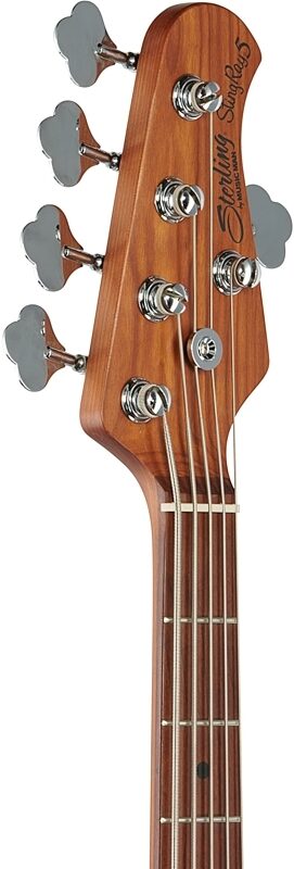 Sterling by Music Man Ray35 StingRay Electric Bass, Vintage Sunburst, Headstock Left Front