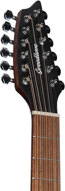 Breedlove ECO Discovery S Concert CE 12-String Acoustic Guitar, Edgeburst, Headstock Left Front