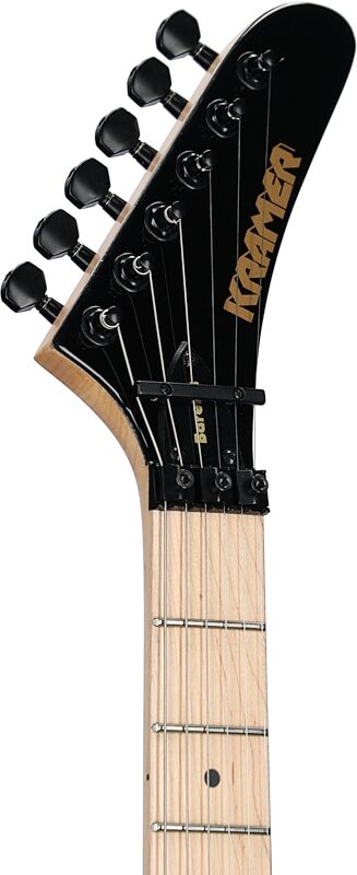 Kramer Baretta Graphics Electric Guitar (with EVH D-Tuna and Gig Bag), Feral Cat, Blemished, Headstock Left Front