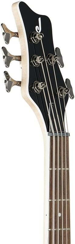 Jackson JS3QV Spectra Electric Bass, 5-String (with Laurel Fingerboard), Purple Phaze, Headstock Left Front