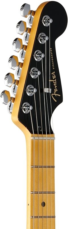 Fender American Ultra Luxe Stratocaster Electric Guitar, Maple Fingerboard (with Case), 2-Color Sunburst, Headstock Left Front