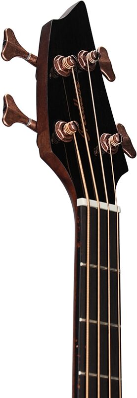 Breedlove ECO Pursuit Exotic S Concerto CE Acoustic-Electric Bass Guitar, Amber, Headstock Left Front