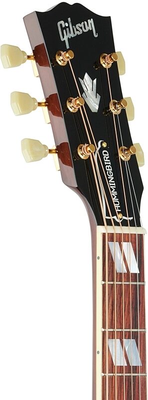 Gibson Hummingbird Original Acoustic-Electric Guitar (with Case), Antique Natural, Headstock Left Front