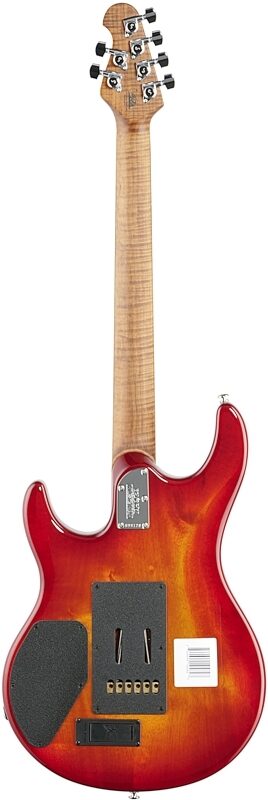 Ernie Ball Music Man Luke 3 HH Electric Guitar (with Case), Cherry Burst Quilt, Serial Number G99128, Full Straight Back