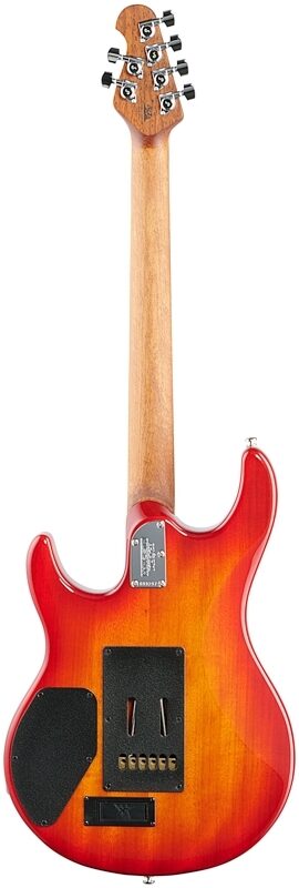 Music Man Luke 3 HSS Electric Guitar (with Case), Cherry Burst Quilt, Serial Number G99297, Full Straight Back