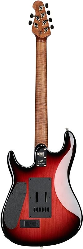 Ernie Ball Music Man Jason Richardson Cutlass 6 Electric Guitar (with Case), Rorschach Trans Red, Serial Number S07278, Full Straight Back