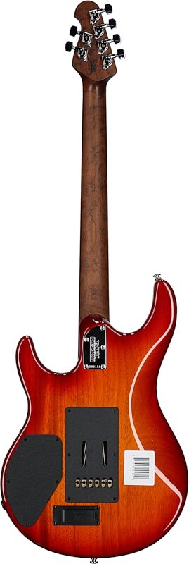 Ernie Ball Music Man Luke 3 HH Electric Guitar (with Case), Cherry Burst Flame, Serial Number H03118, Full Straight Back