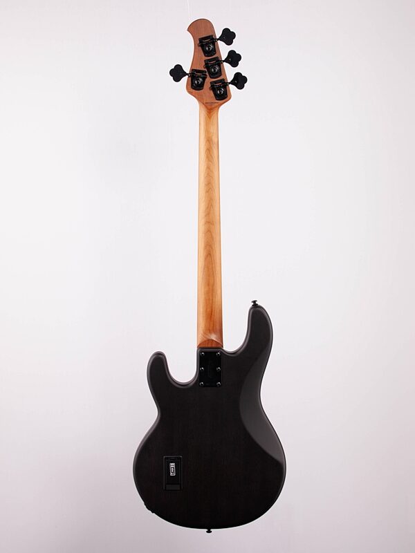Sterling by Music Man StingRay Ray34PB Electric Bass (with Gig Bag), Transparent Black Satin, Full Straight Back