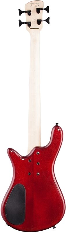 Spector Bantam 4 Short Scale Electric Bass (with Gig Bag), Black Cherry Gloss, Full Straight Back