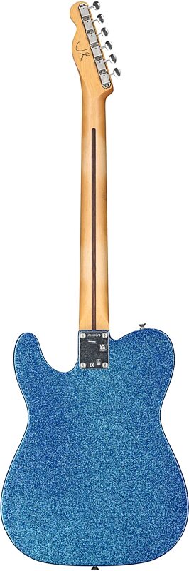 Fender J Mascis Telecaster Electric Guitar (with Gig Bag), Blue Flake, Full Straight Back