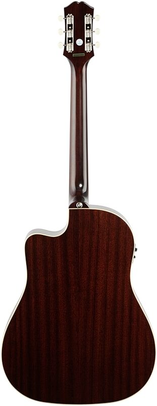Epiphone J-45 EC Acoustic-Electric Guitar, Aged Vintage Sunburst Gloss, Full Straight Back