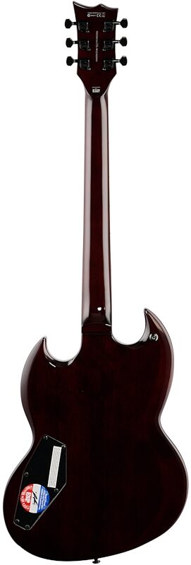 ESP LTD Viper 256QM Electric Guitar, Dark Brown Sunburst, Blemished, Full Straight Back