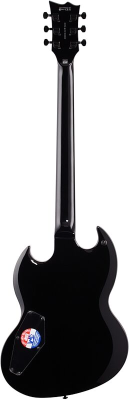 ESP LTD Viper 201B Electric Baritone Guitar, Black, Full Straight Back