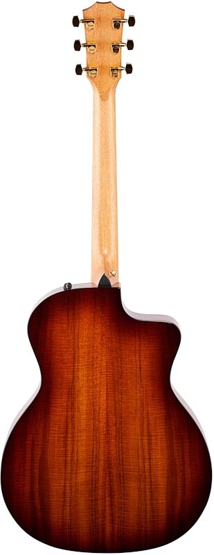 Taylor 224ce Deluxe Grand Auditorium Koa Acoustic-Electric Guitar, Left-Handed (with Case), Shaded Edge Burst, Full Straight Back