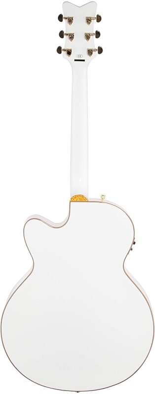 Gretsch G5022CWFE Rancher Falcon Jumbo Acoustic-Electric Guitar, White, Full Straight Back