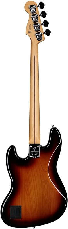 Fender Player Plus Jazz Electric Bass, Pau Ferro Fingerboard (with Gig Bag), 3-Color Sunburst, Full Straight Back