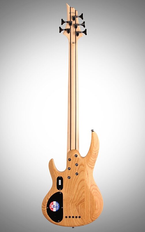 ESP LTD B-205SM Fretless Electric Bass, 5-String, Natural Satin, Full Straight Back