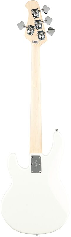 Sterling by Music Man StingRay Short Scale Electric Bass, Olympic White with Rosewood Fretboard, Full Straight Back