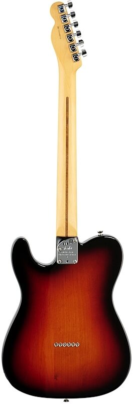 Fender American Pro II Telecaster Electric Guitar, Rosewood Fingerboard (with Case), 3-Color Sunburst, Full Straight Back