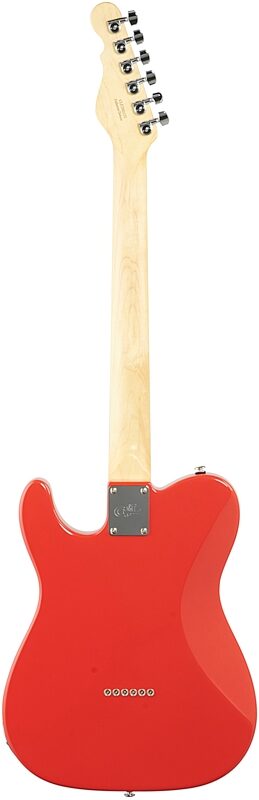 G&L Fullerton Deluxe ASAT Classic Electric Guitar (with Gig Bag), Fullerton Red, Full Straight Back