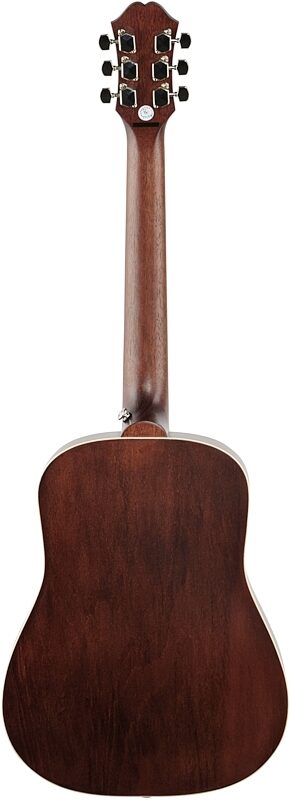 Epiphone El Nino Travel Acoustic Guitar (with Gig Bag), Natural, Full Straight Back