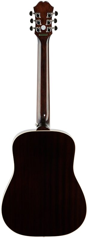 Epiphone Lil Tex Travel Acoustic-Electric Guitar (with Gig Bag), Faded Cherry, Full Straight Back