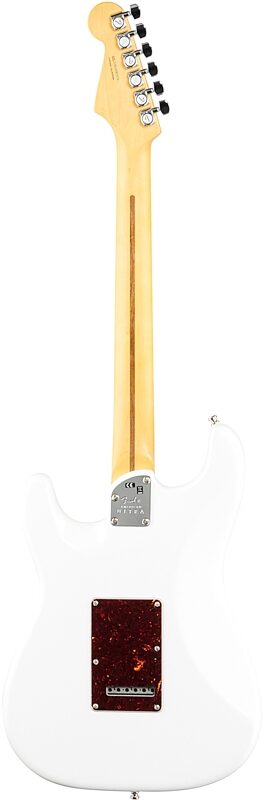 Fender American Ultra Stratocaster HSS Electric Guitar, Maple Fingerboard (with Case), Arctic Pearl, Full Straight Back