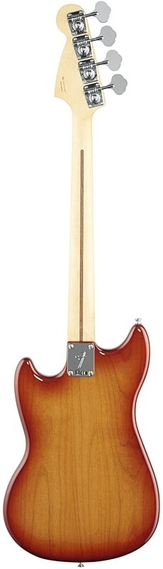 Fender Player Mustang Bass PJ Electric Bass, with Maple Fingerboard, Sienna Sunburst, Full Straight Back