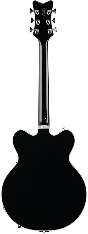 Gretsch G6636TSL Silver Falcon Center Block Electric Guitar (with Case), Black, Full Straight Back