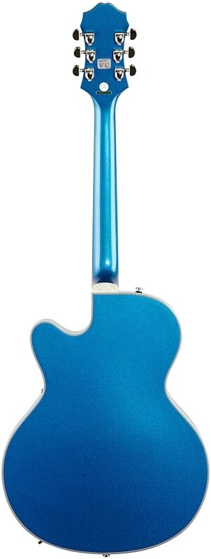 Epiphone Emperor Swingster Electric Guitar, Delta Blue Metallic, Full Straight Back