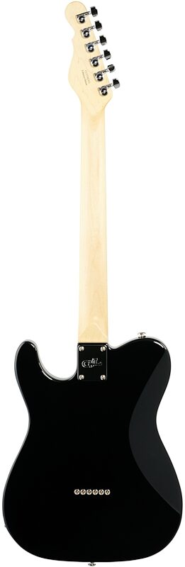 G&L Fullerton Deluxe ASAT Classic Electric Guitar (with Gig Bag), Jet Black, Full Straight Back