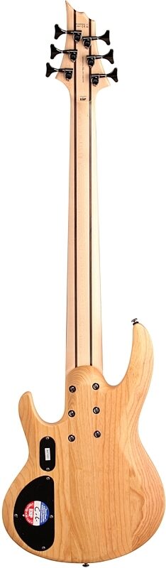 ESP LTD B206SM Electric Bass, 6-String, Natural Satin, Full Straight Back