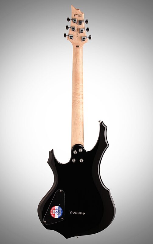 ESP LTD F10 10 Series Electric Guitar, Black, with Gig Bag, Full Straight Back
