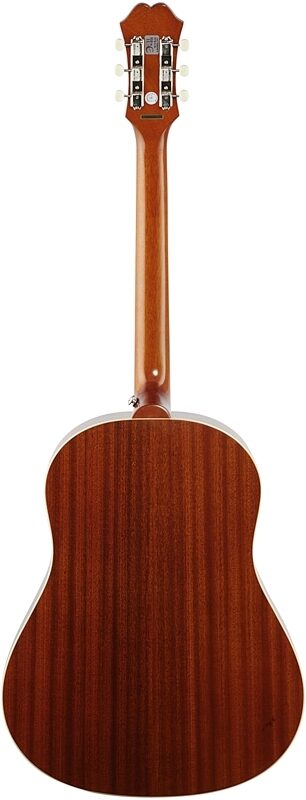 Epiphone Masterbilt Texan Acoustic-Electric Guitar, Antique Natural Aged Gloss, Blemished, Full Straight Back