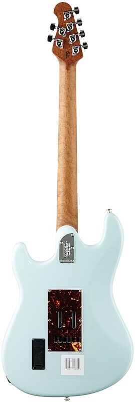 Ernie Ball Music Man Cutlass SSS Tremolo Electric Guitar, Rosewood Fingerboard (with Case), Powder Blue, Full Straight Back