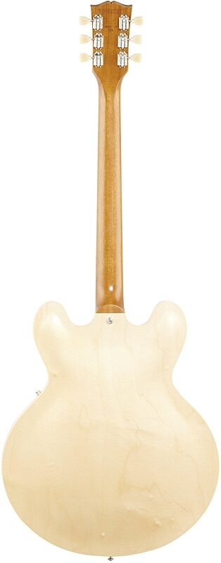 Gibson ES-335 Dot Satin Electric Guitar (with Case), Vintage Natural, Full Straight Back