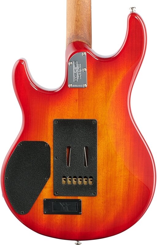 Music Man Luke 3 HSS Electric Guitar (with Case), Cherry Burst Quilt, Serial Number G99297, Body Straight Back