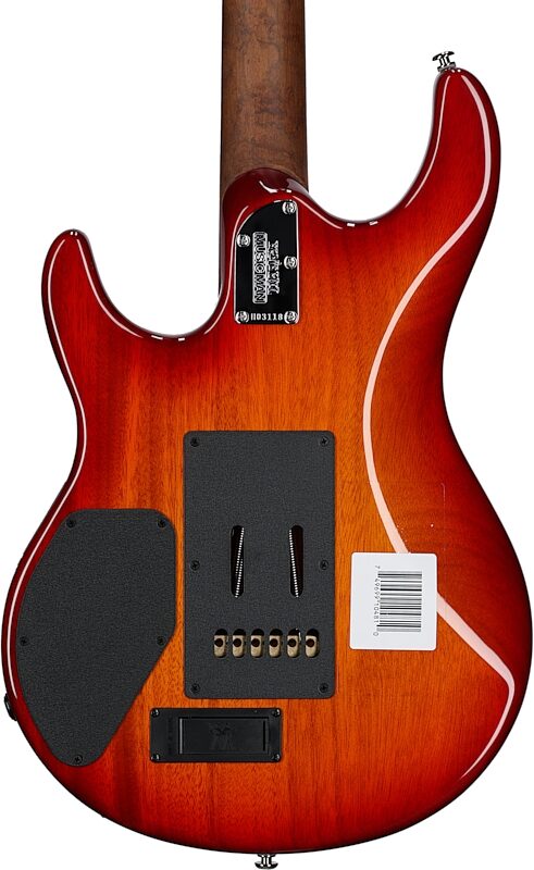 Ernie Ball Music Man Luke 3 HH Electric Guitar (with Case), Cherry Burst Flame, Serial Number H03118, Body Straight Back