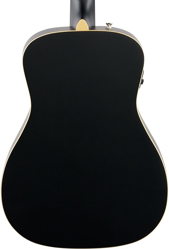 Fender Joe Strummer Campfire Acoustic-Electric Guitar (with Gig Bag), Matte Black, Body Straight Back
