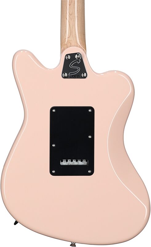 Squier Paranormal Super-Sonic Electric Guitar, with Laurel Fingerboard, Shell Pink, Body Straight Back
