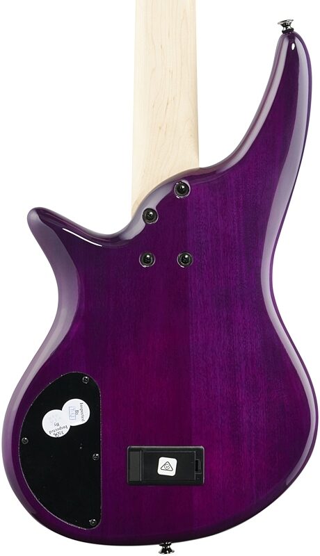 Jackson JS3QV Spectra Electric Bass, 5-String (with Laurel Fingerboard), Purple Phaze, Body Straight Back