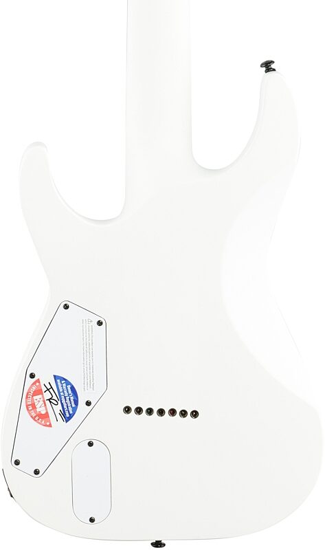 ESP LTD M-7BHT Baritone Electric Guitar, 7-String, Snow White Satin, Body Straight Back